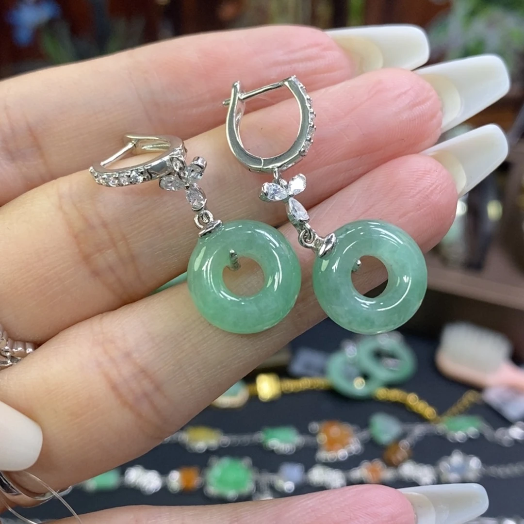 颈饰银S925镶嵌翡翠16353