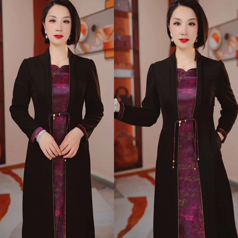 时尚修身收腰显瘦遮肉气质连衣裙HR5064春季新款优雅弹力舒服