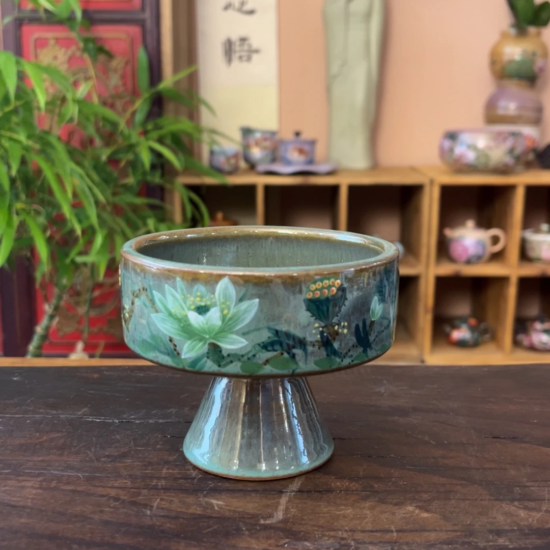 柴烧手工手绘陶瓷