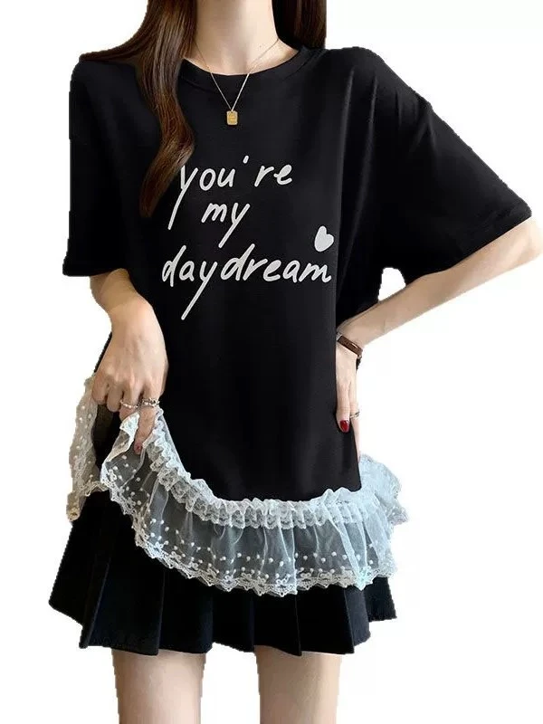 8002新款花边短袖