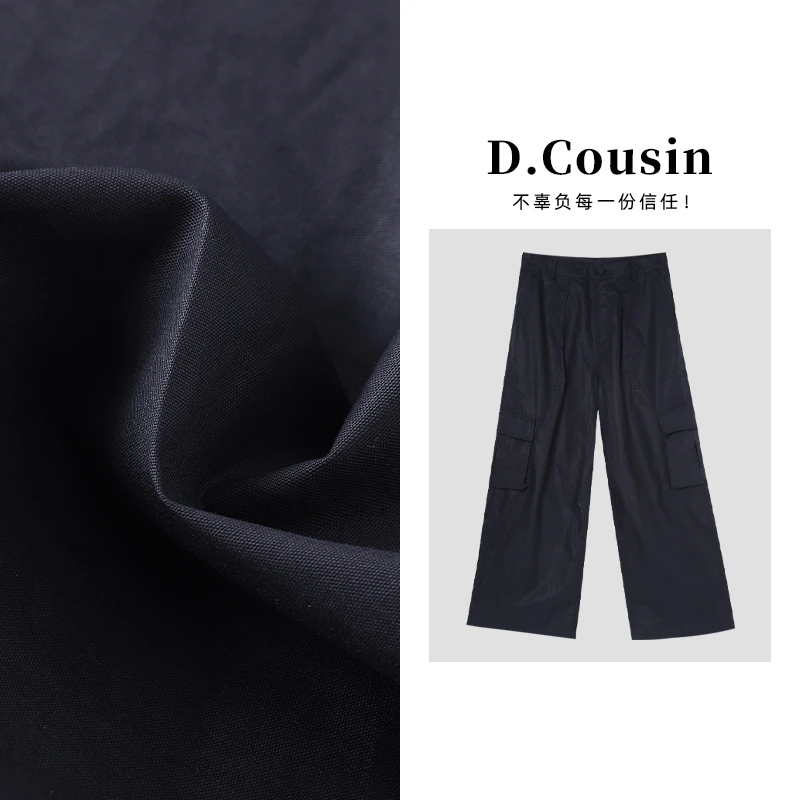 D.cousin 小众潮流经典棉布重工工装长裤女 7064