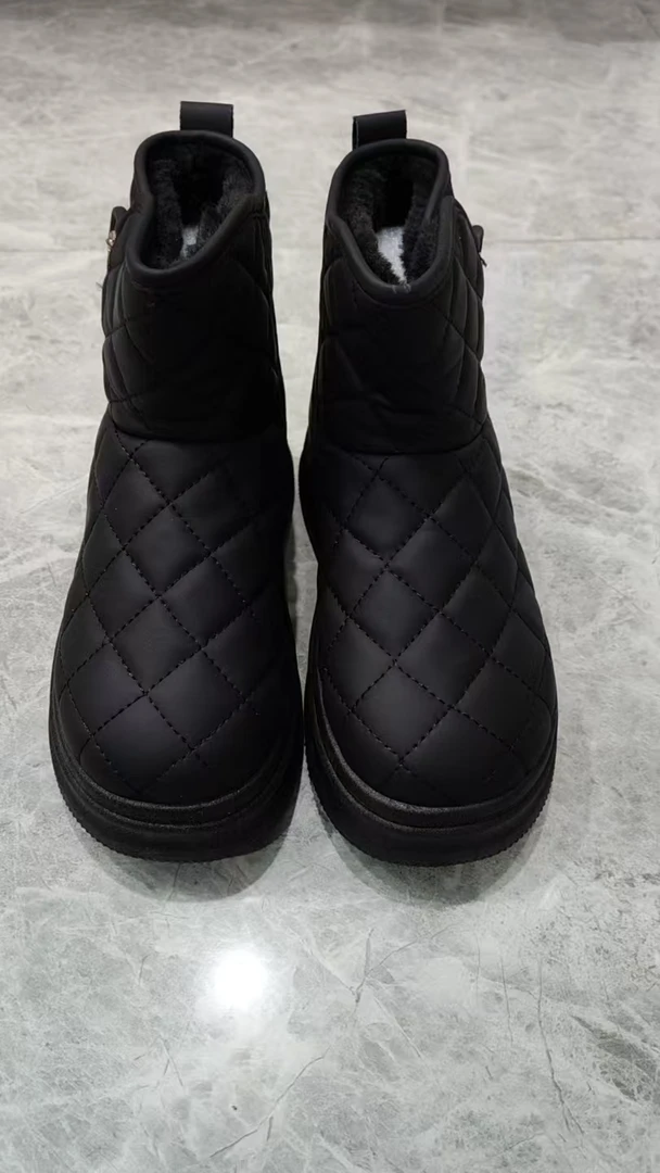 雪地靴女2024新款靴子加绒加厚防水面包女鞋1-328