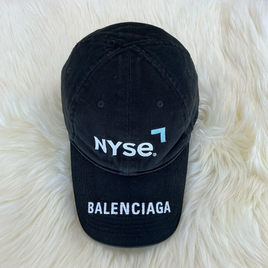99新 Balenciaga/巴黎世家 NYSE纽交所限定鸭舌帽棒球帽L码/4451