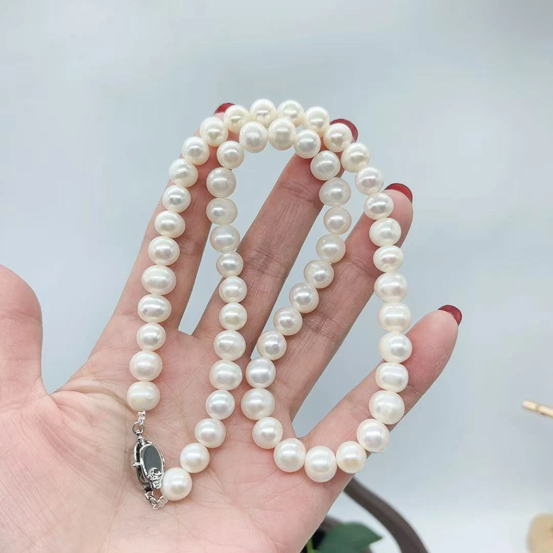 【玉美人曌璞阁】珍珠项链约卡8（多样性发货拍一发一）