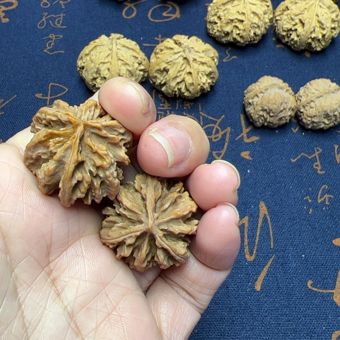 文玩核桃把件_*?秦岭野生植物核桃