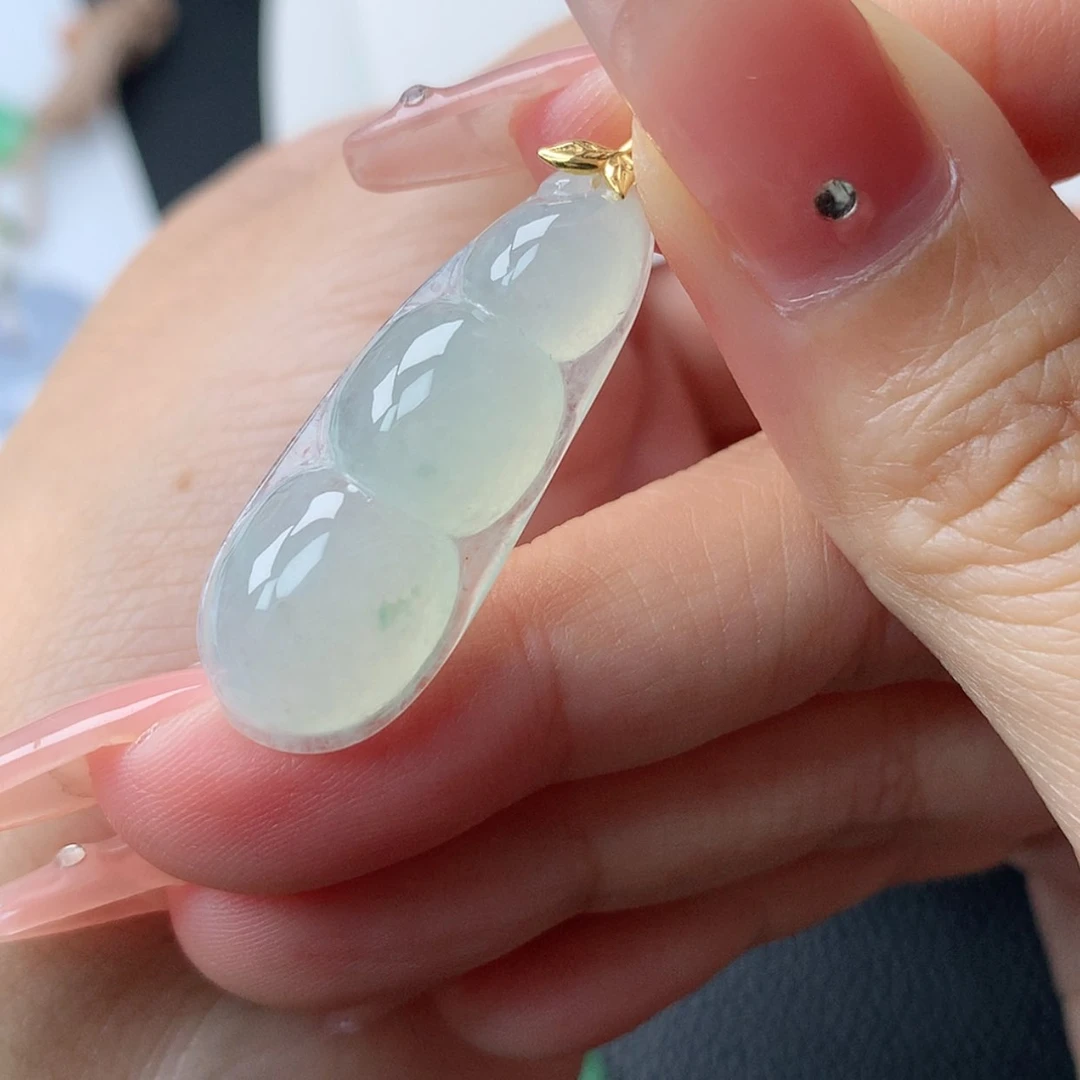 【闪购商品】翡翠18K金镶嵌吊坠(不含链)