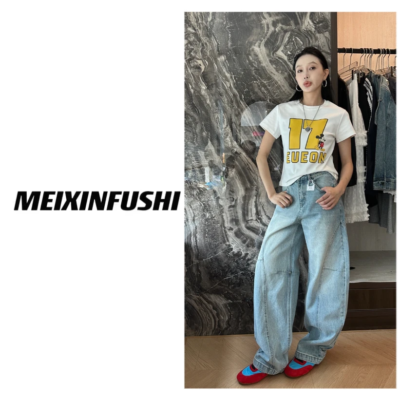 【Mei Xin】字母17米奇图案短袖/8222/D