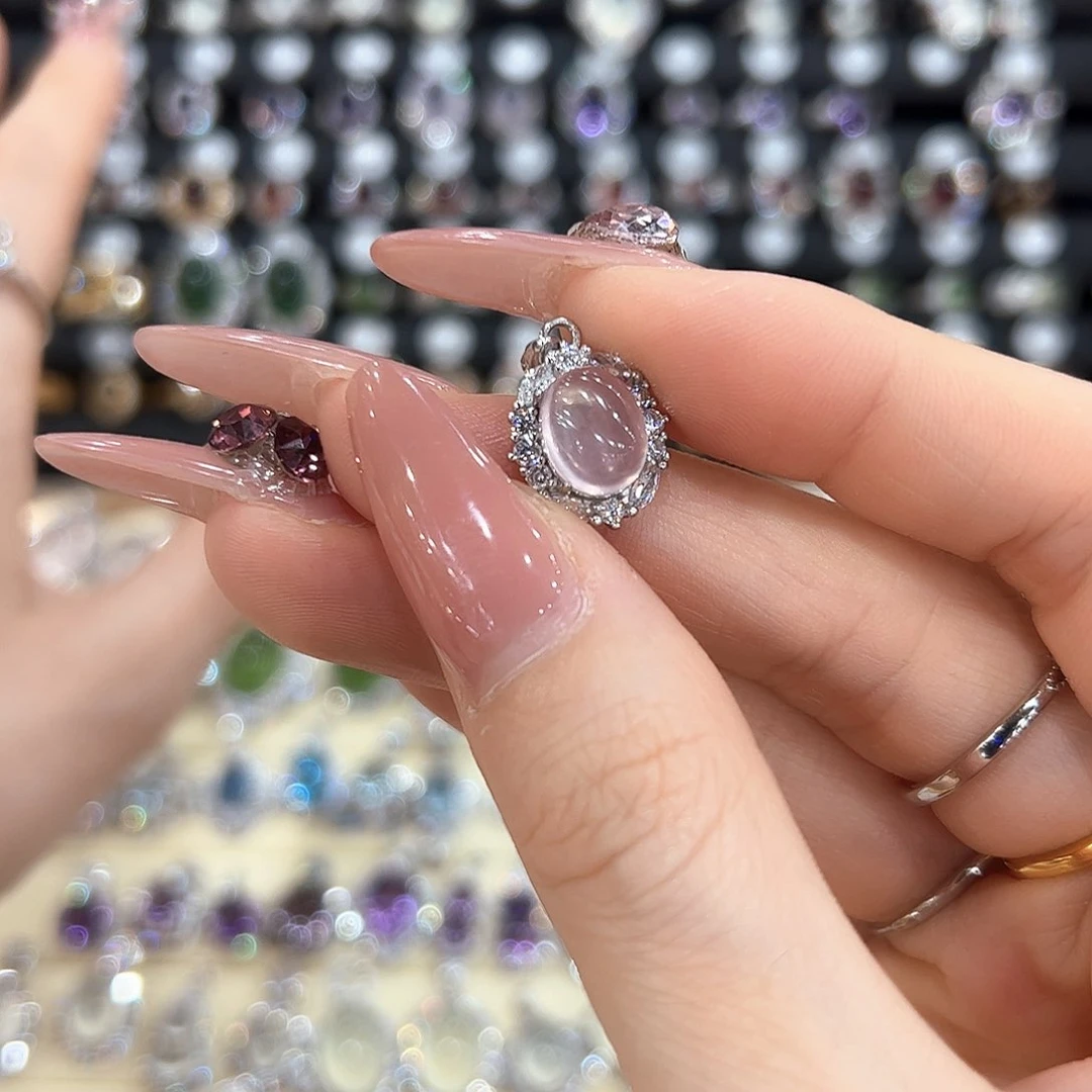 玉****岫玉银S925镶嵌戒指