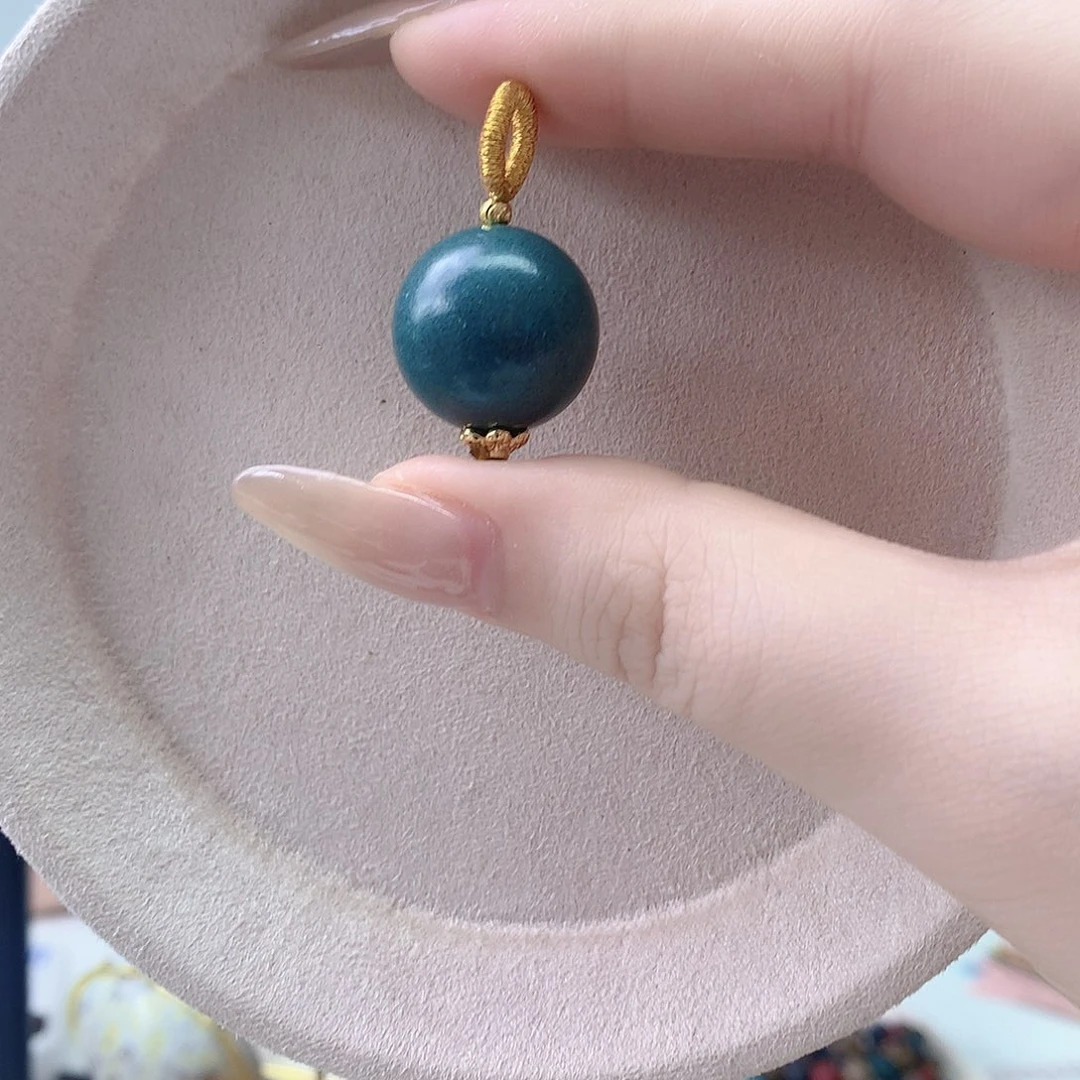 珠串蓝药师单珠吊坠 18mm