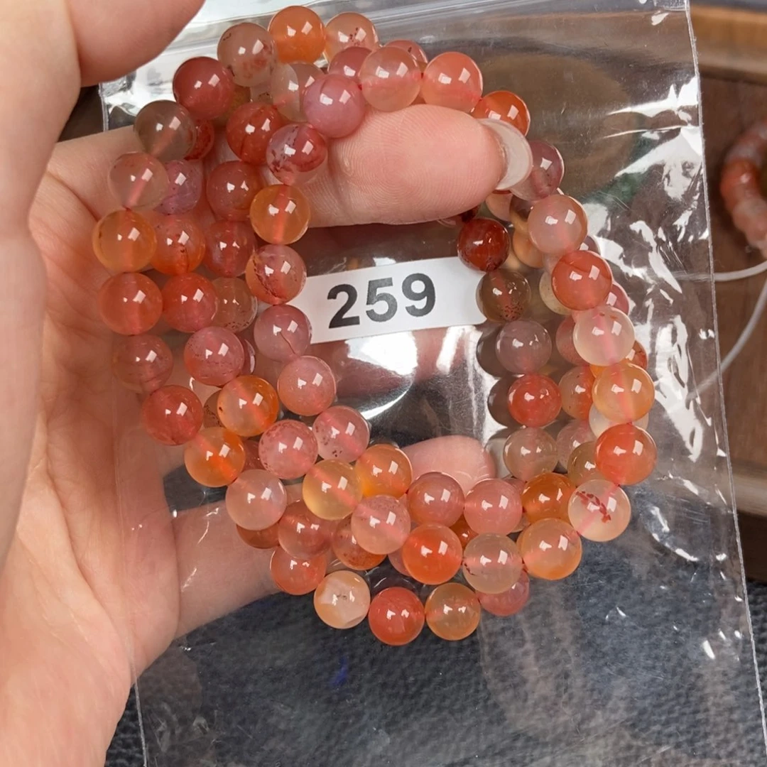 南红玛瑙未镶嵌手链卡8
