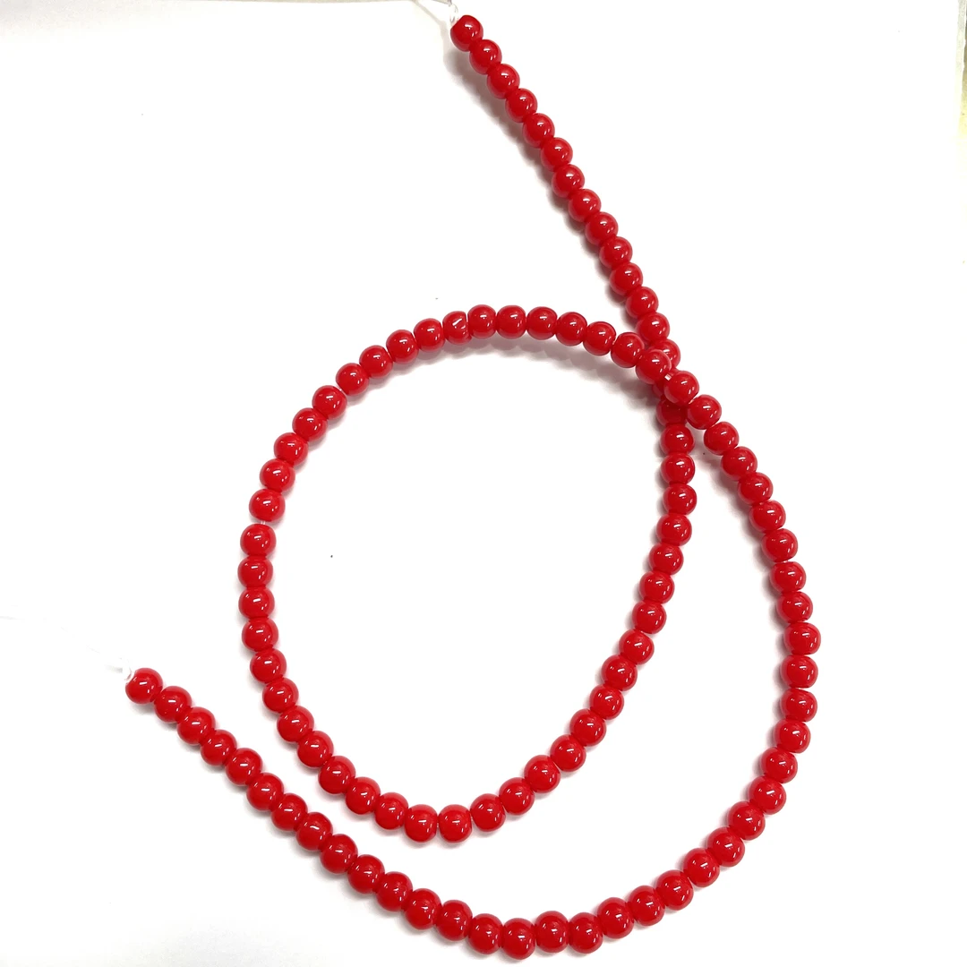 M217号3.5mm红色小米珠半成品链子拍一发二