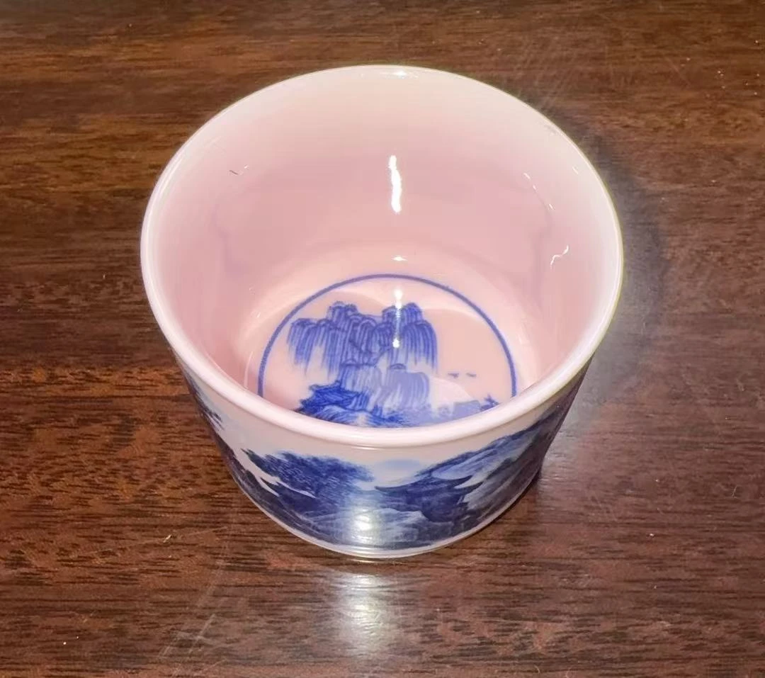 景德镇陶瓷稀土青花陶瓷杯