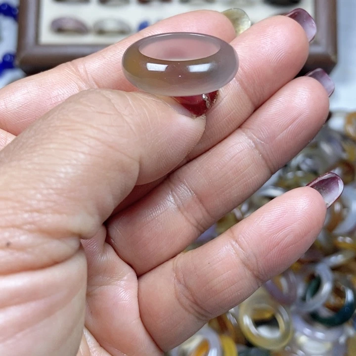 未镶嵌戒指玛瑙/玉髓不退不换