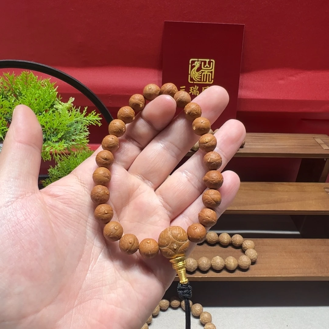 凤眼菩提手串10.5mm凤眼菩提单圈 品相弱打过底