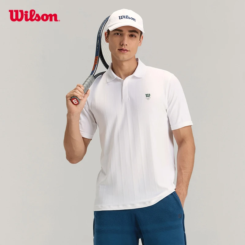 Wilson威尔胜官方流光风男士一体织网球运动POLO衫WM00569