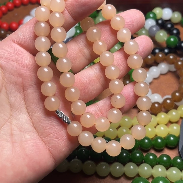 藕粉10mmmmmmmmm一套项链