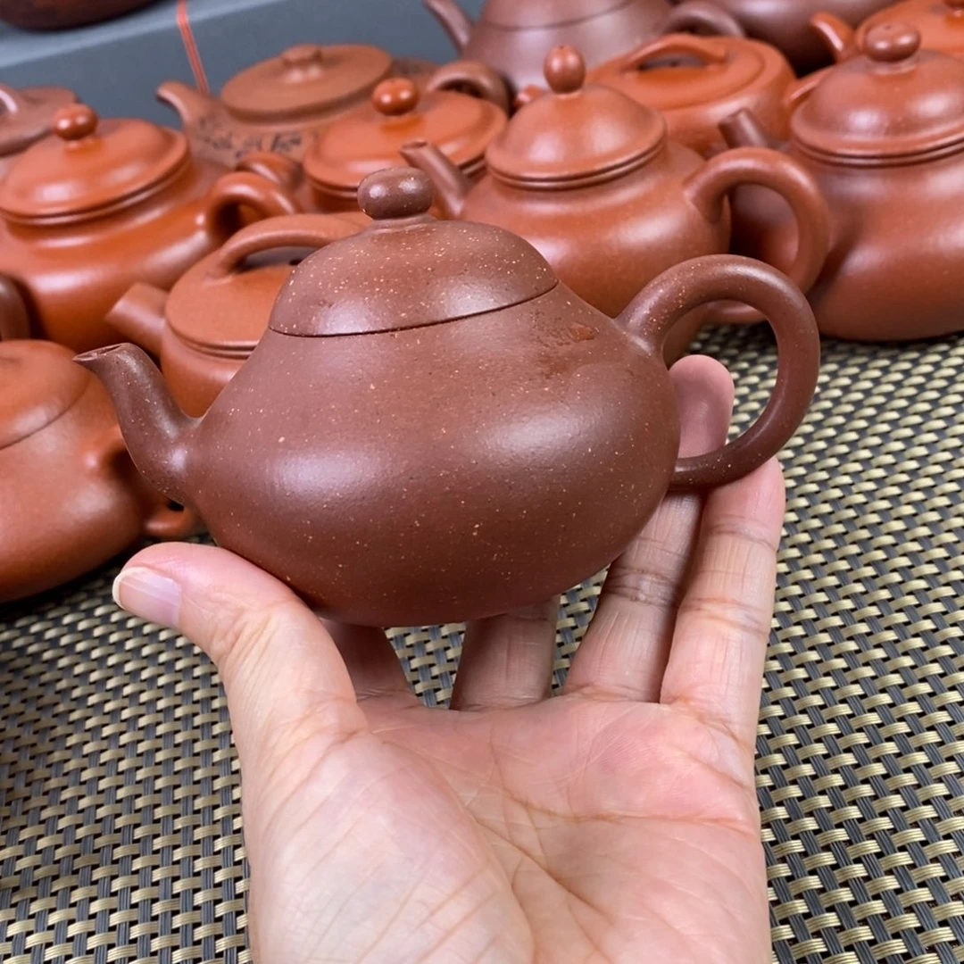 重***)茶壶紫砂紫泥全手工梨型170cc