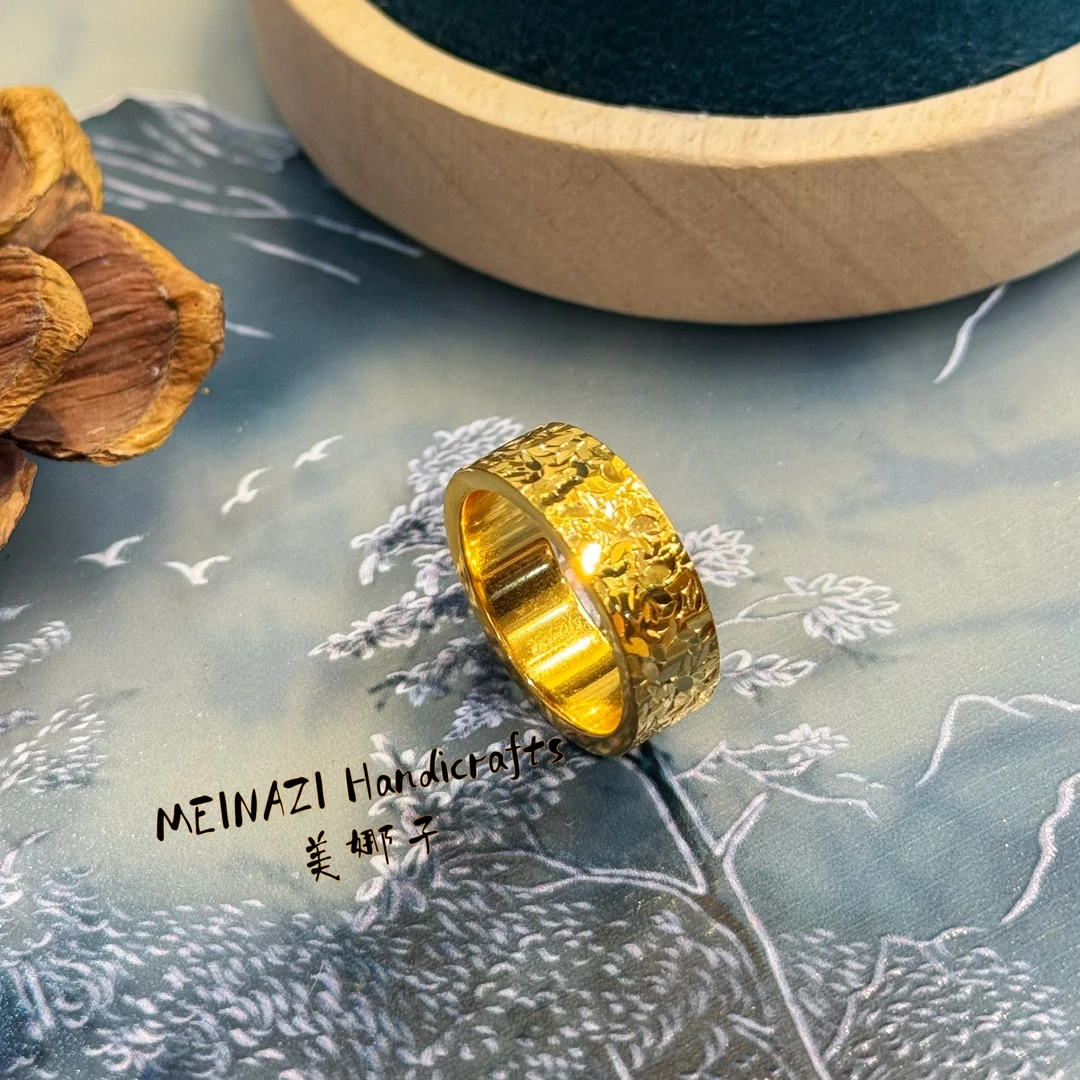 戒指   MEINA/新款加宽面碎碎冰戒指时尚饰品新年热卖款