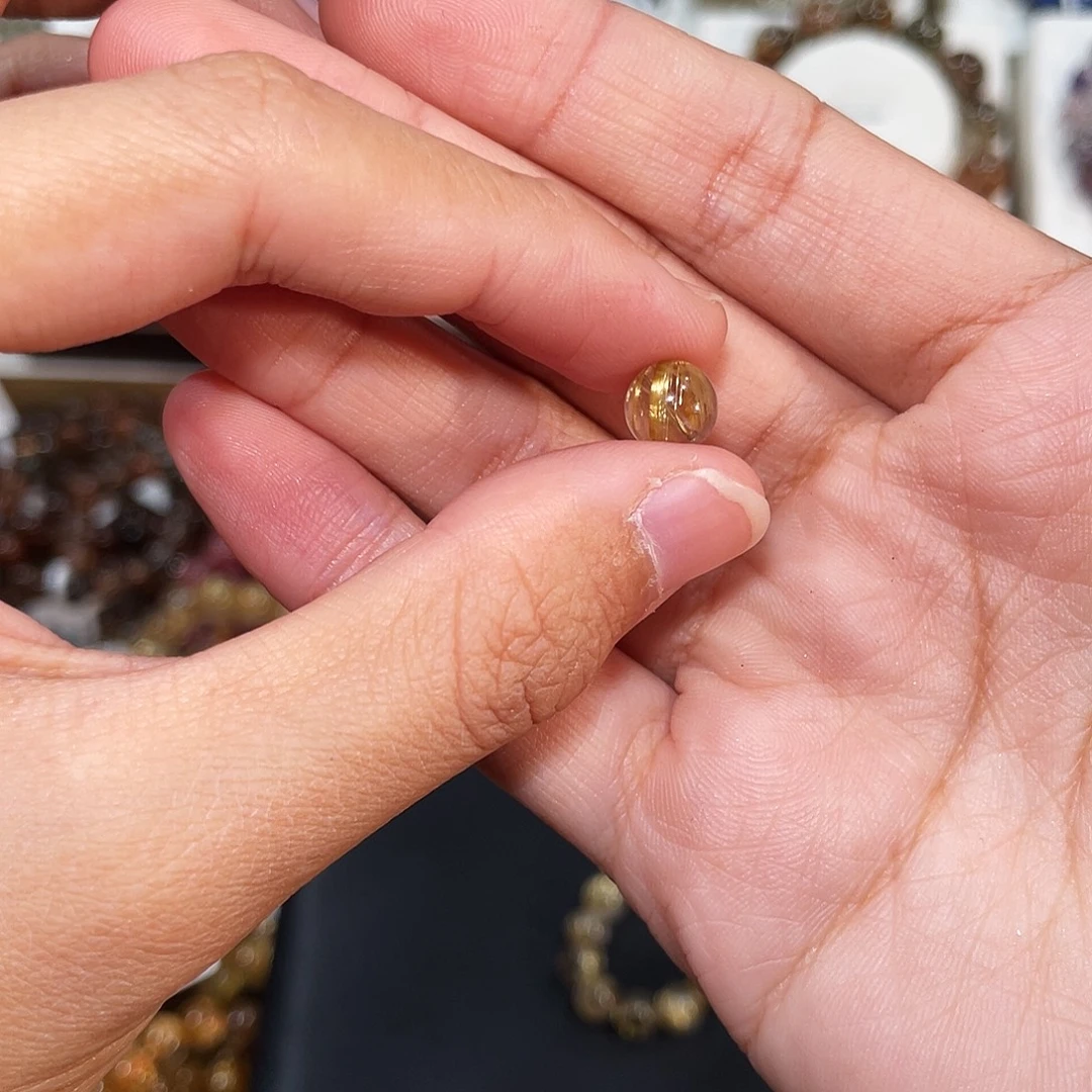 纸***哝未镶嵌手链水晶单珠钛晶7.5mm