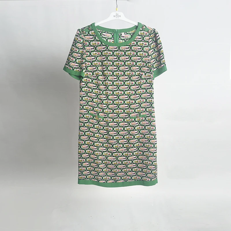 【JX77小绿裙】洋气中长款2025夏季新款碎花时尚显瘦连衣裙女