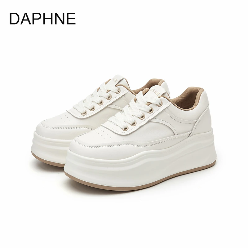 达芙妮2025春季新款厚底潮流百搭时尚休闲小白鞋爆款通勤轻便白鞋