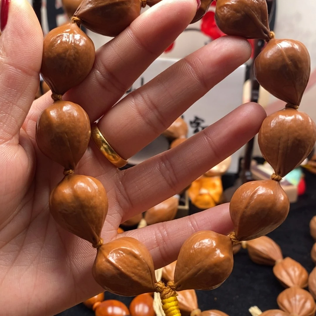 橄榄核手串/手链鸡血红2.0