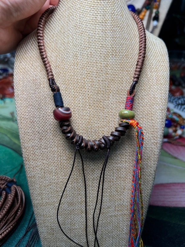 民族风个性搭配牛皮绳子008