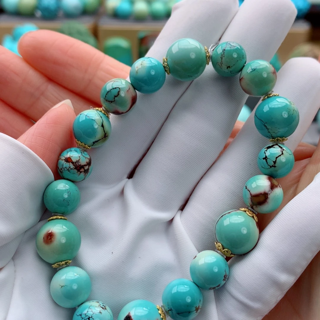 绿松石18K金镶嵌珠宝奇石