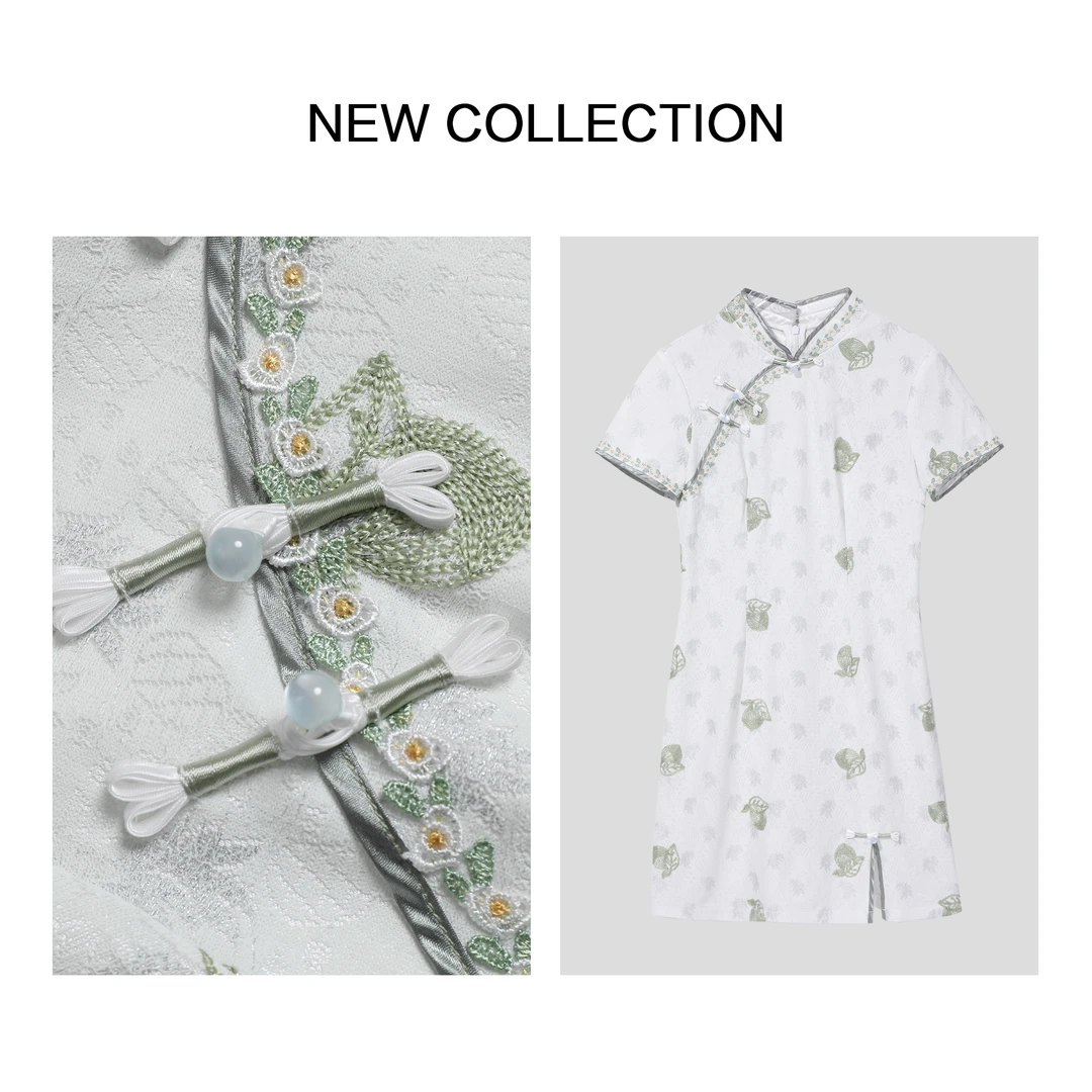 【龙哥专属】L5F26085清新淡雅新中式旗袍   6085