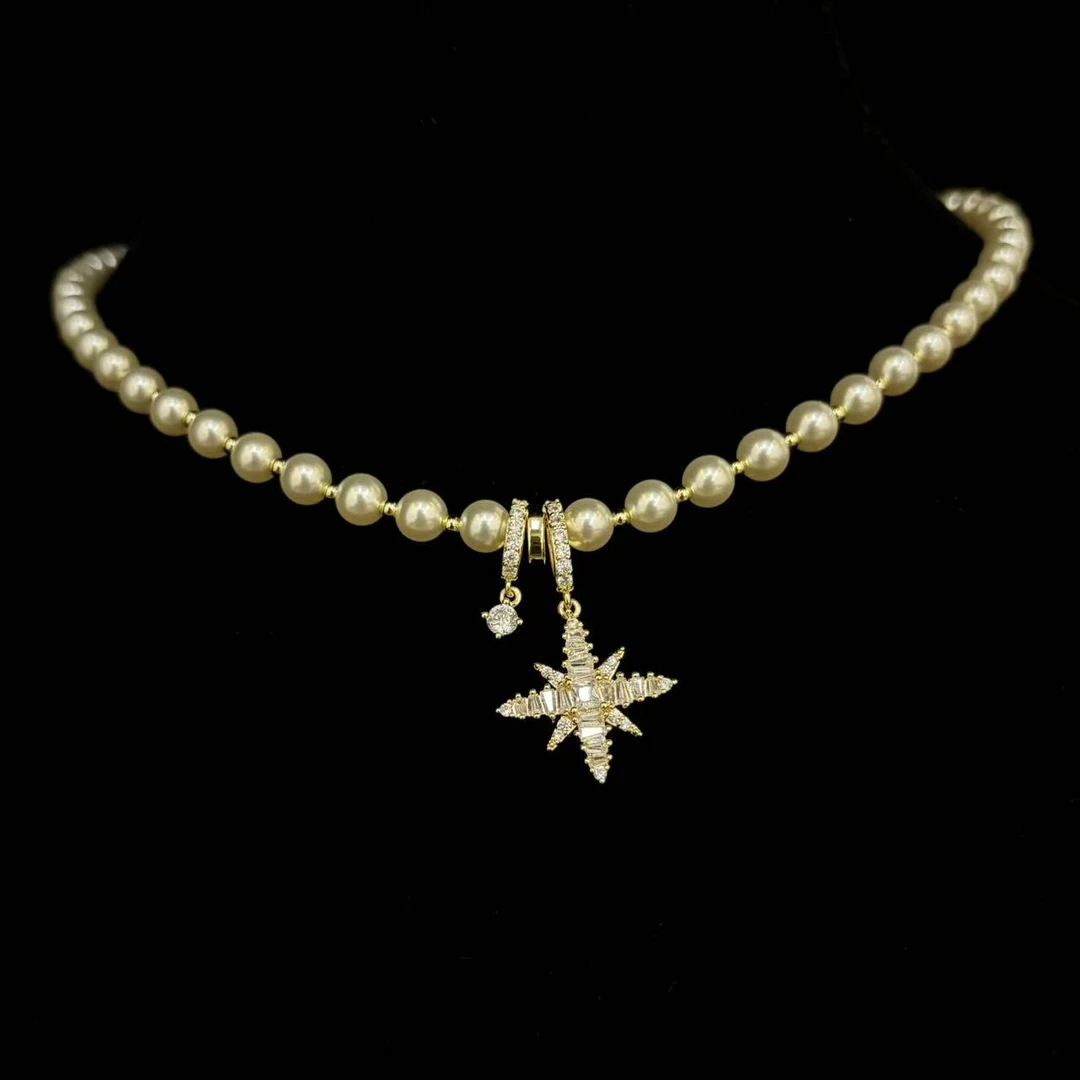 铜合金项链 镀K金 2025款C9301【星梦八芒星】BOBAOLI 项链