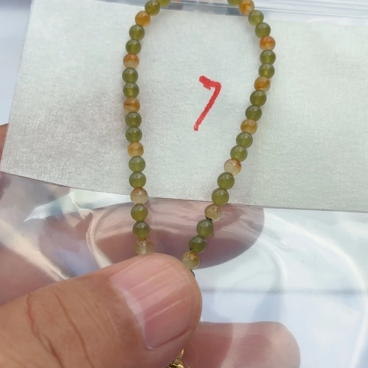 定制翡翠未镶嵌翡翠珠链 卡3.8