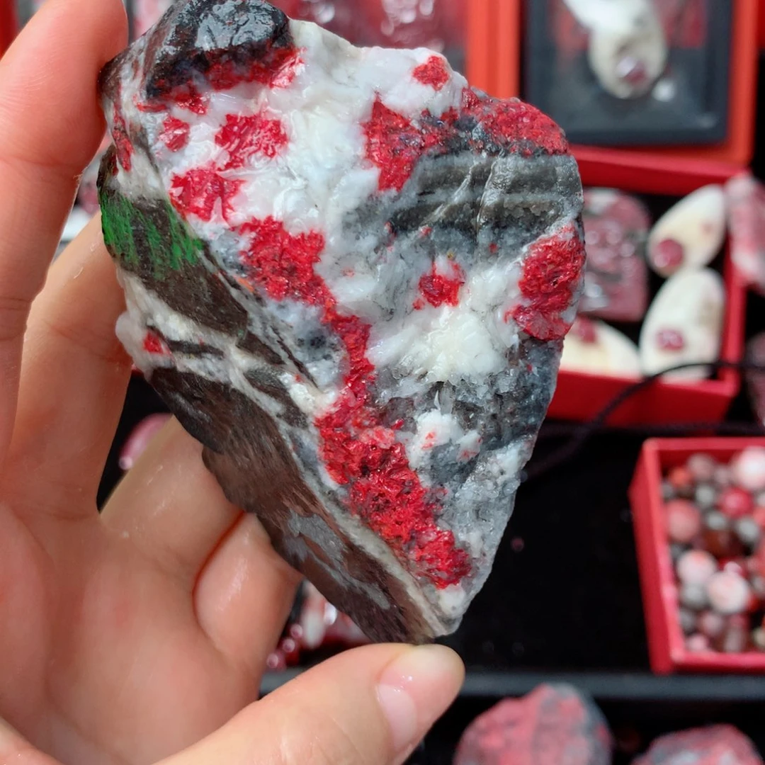 天然辰砂天然毛石