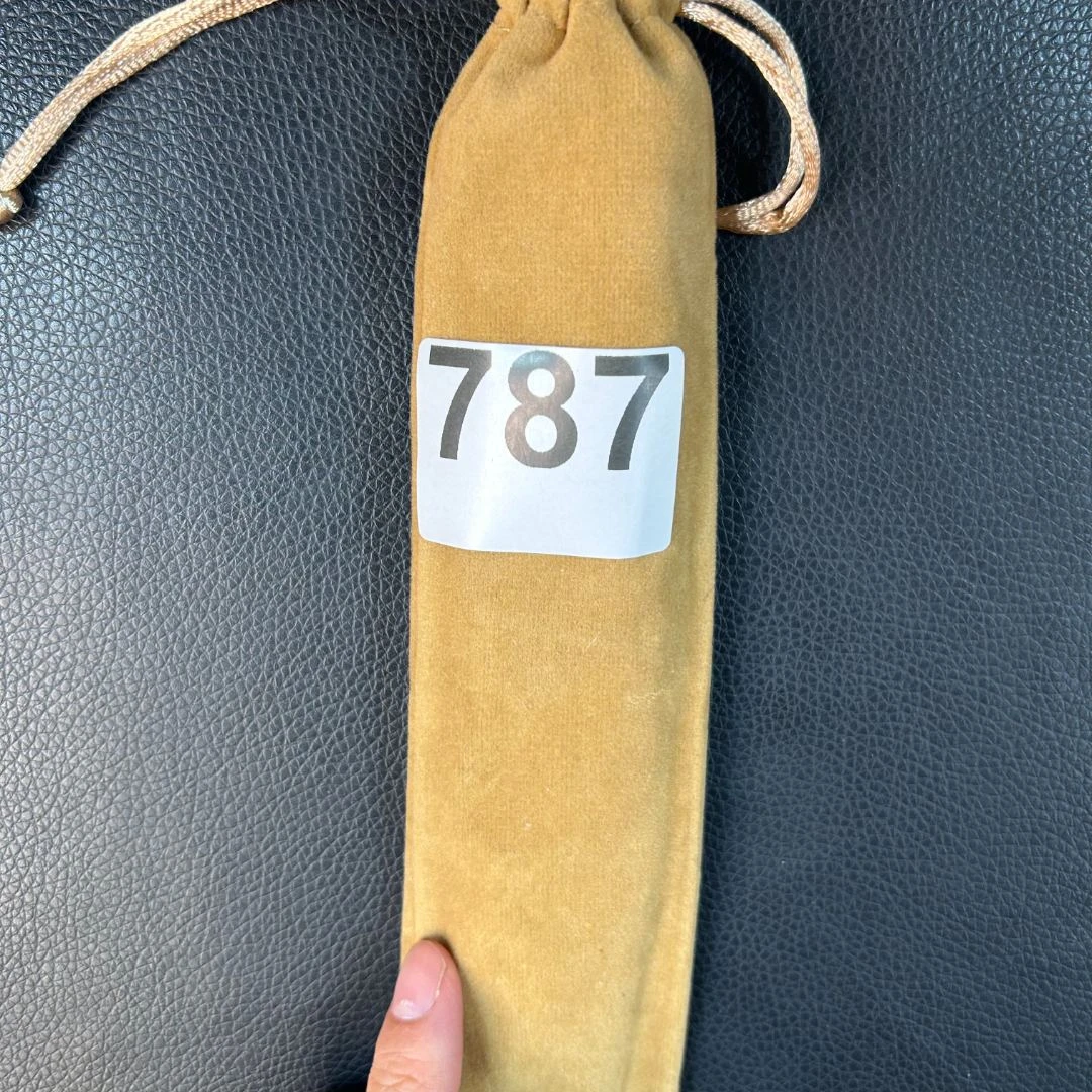 787纯手绘国画作品95寸玉竹带扇袋