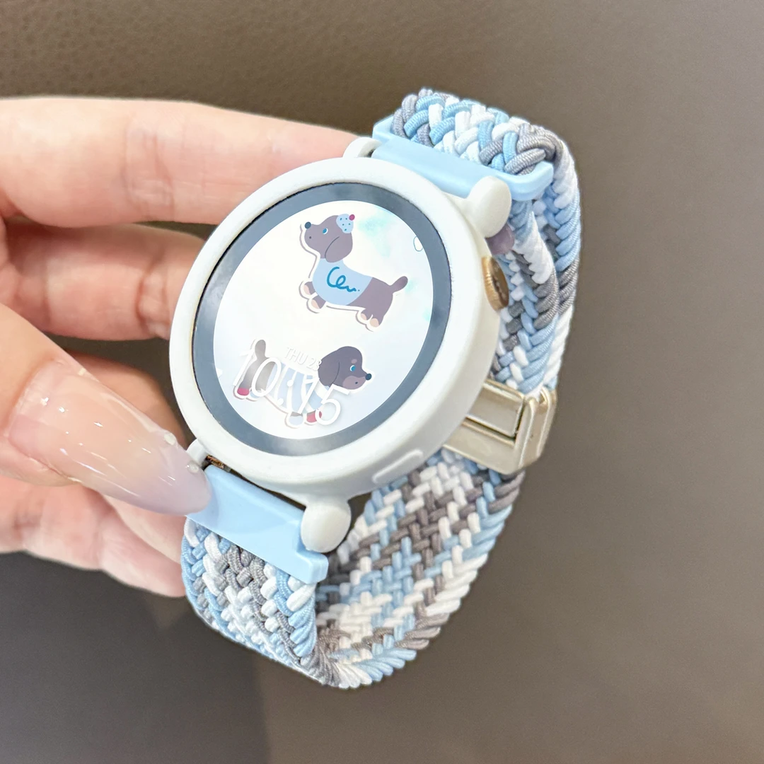 适用于华为watc5表带镭雕GT5/4/3/2编织尼龙磁吸watch4运动高级感