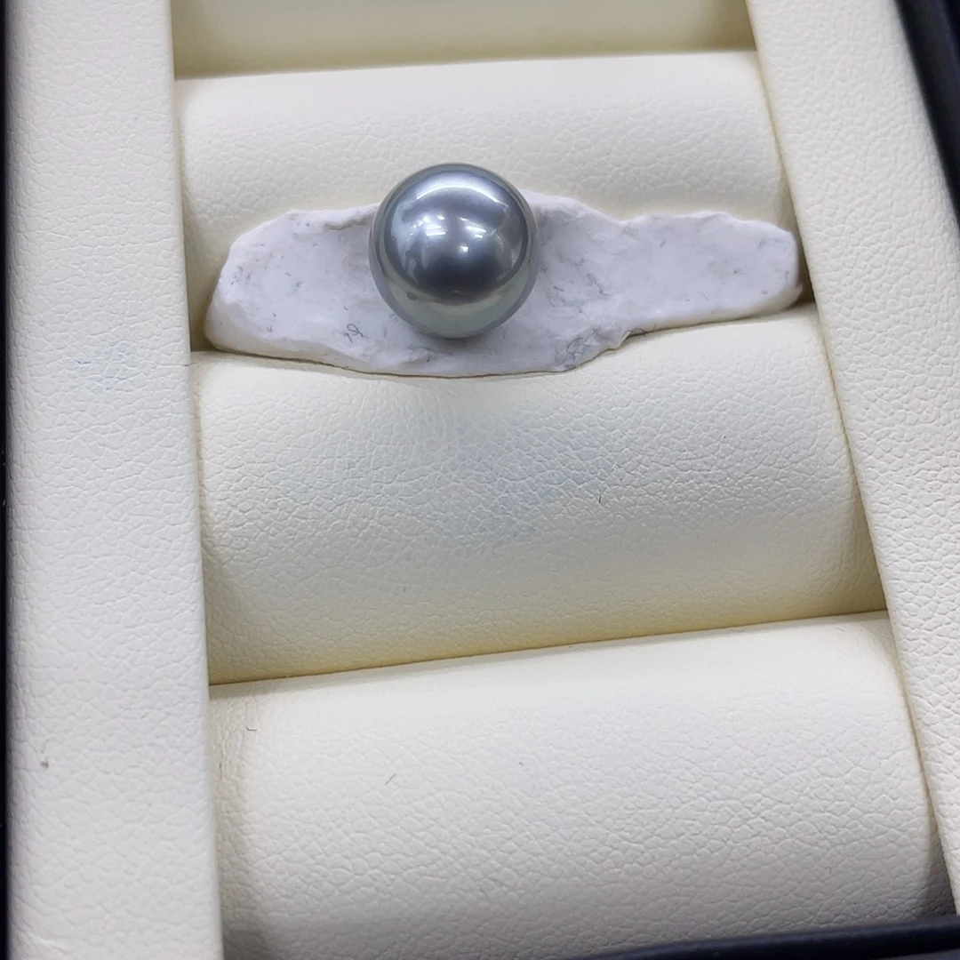 海水珍珠裸珠高级铂金灰10-11mm