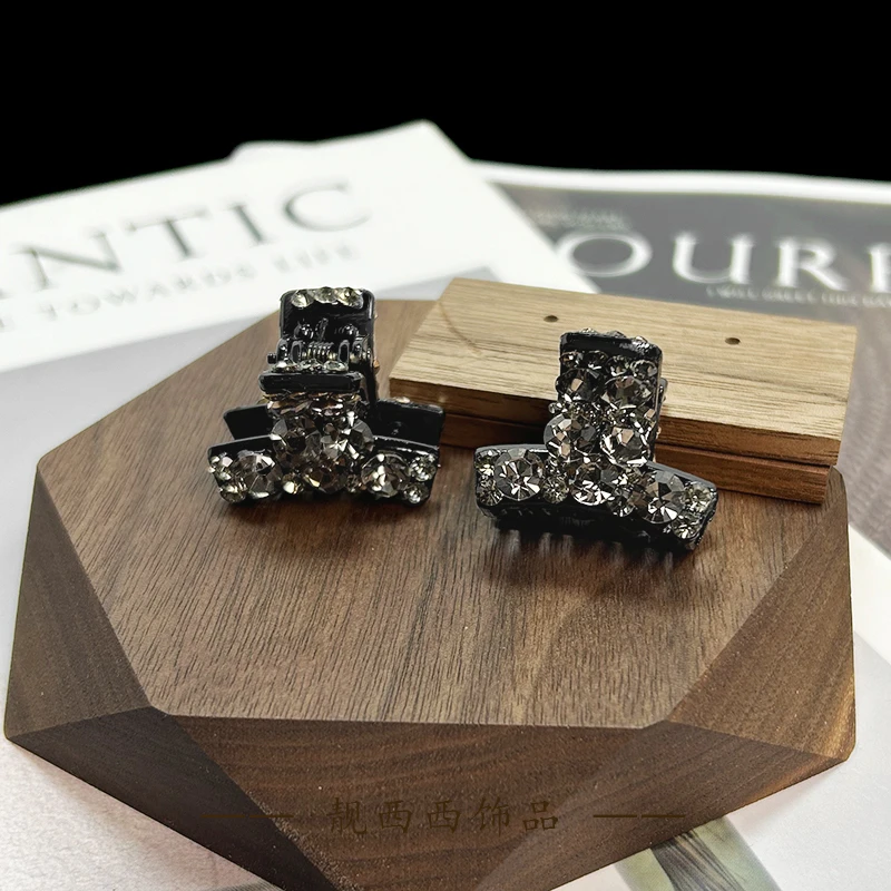 【LXX靓西西】028刘海抓夹2.8厘米轻奢满钻气质碎发夹