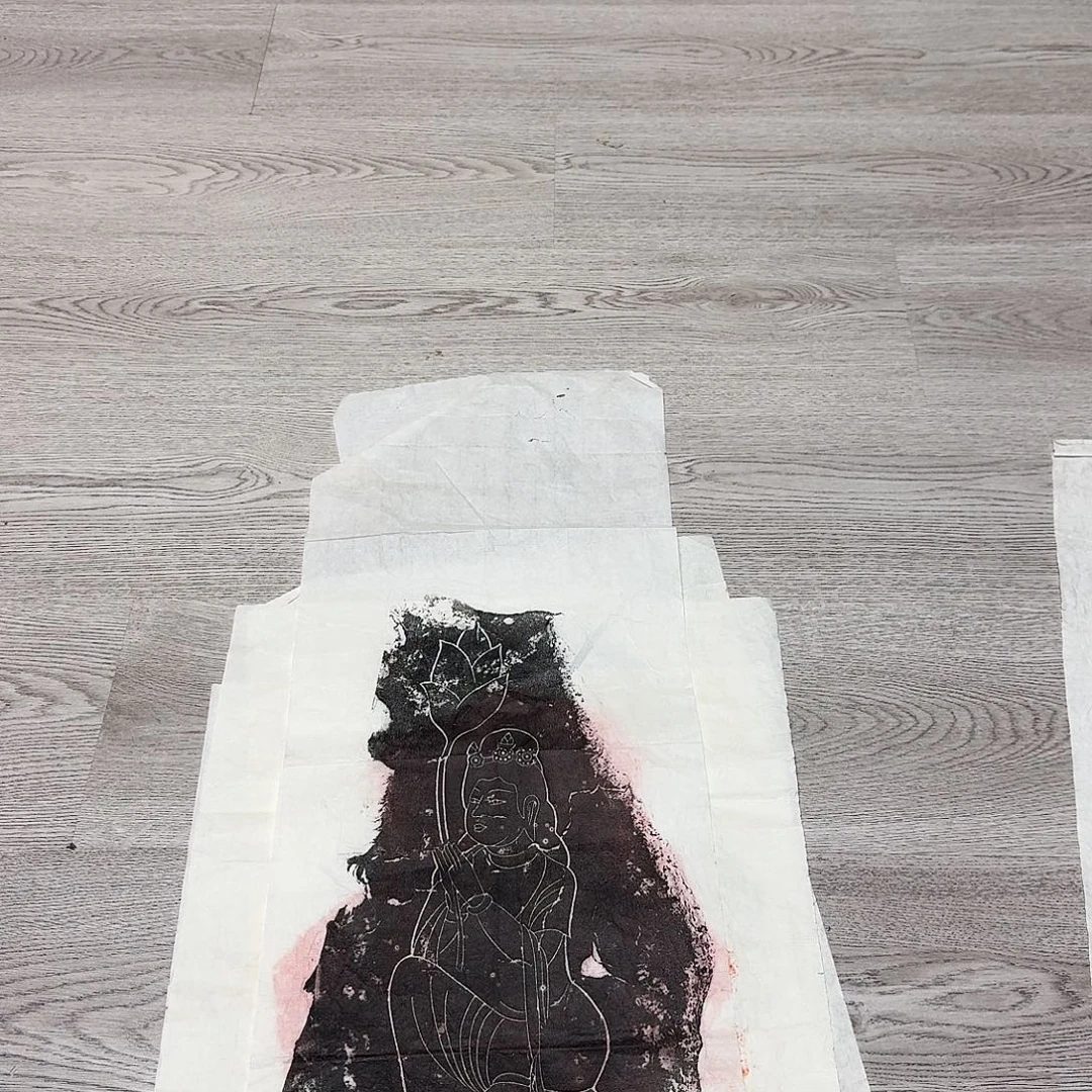 拓片用纸其他供养菩萨墨拓