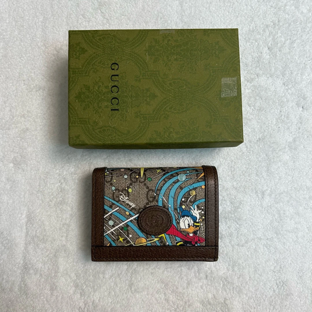 全新未使用 GUCCI/古驰 迪士尼联名老花卡包