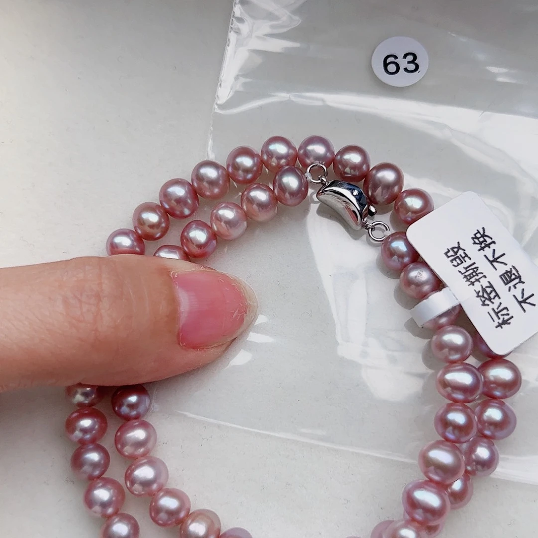 淡水珍珠银S925镶嵌颈饰