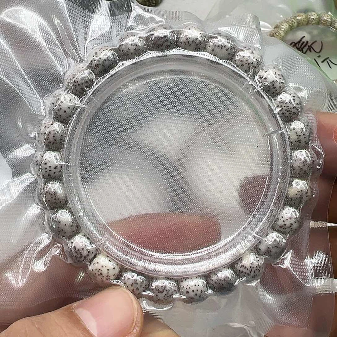 星月菩提手串3灭火月留白糯冰石玉星月菩提单圈98