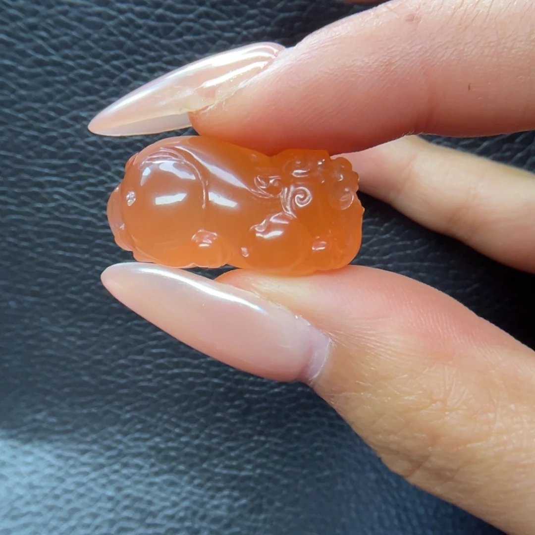 南红玛瑙未镶嵌吊坠小庄貔貅吊坠