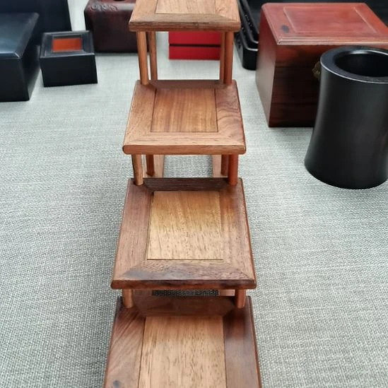 阿***宣缅甸花梨四连步步高一个