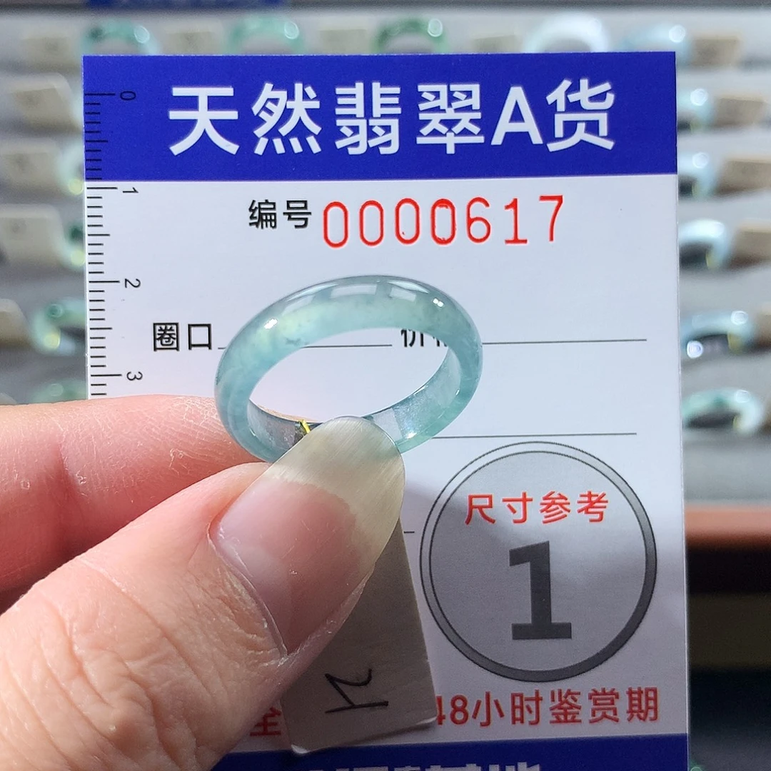 翡翠未镶嵌戒指21号