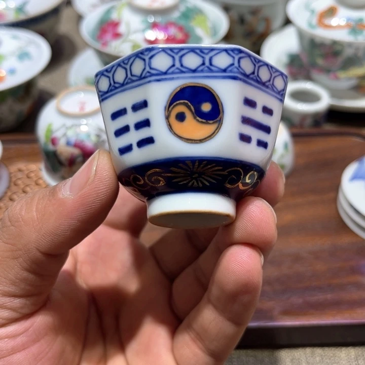 纯手绘精品盖碗杯