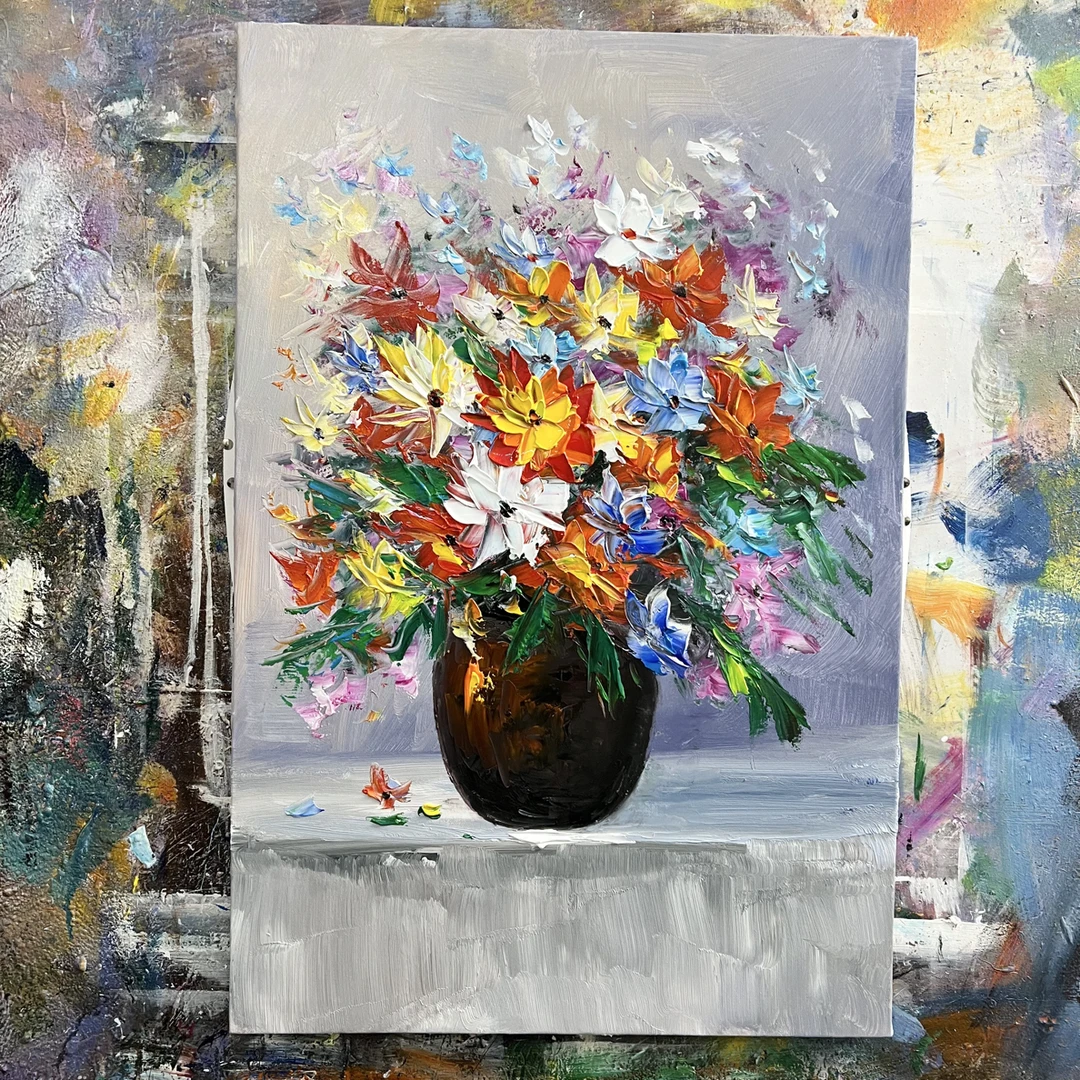 花卉挂画现代装饰画不含内框尺寸60.90cm