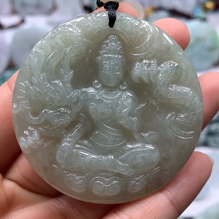 翡翠未镶嵌颈饰玉龙观音福利