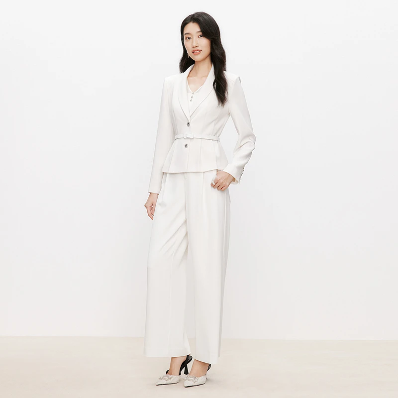 【珂莱蒂尔】显瘦气质长袖时尚修身设计感休闲西装外套KA02085W0