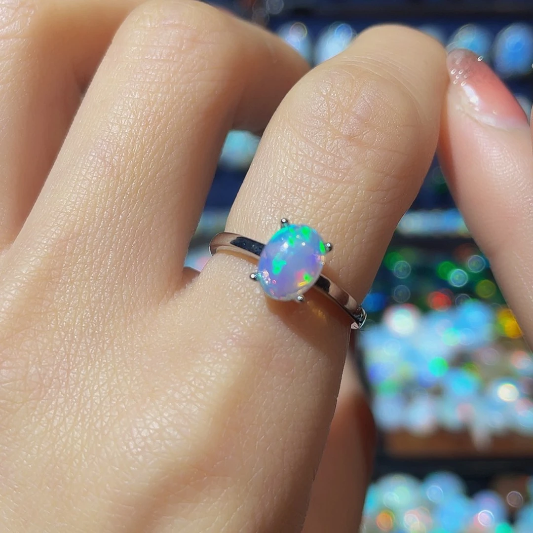 欧泊欧泊戒指银S925镶嵌