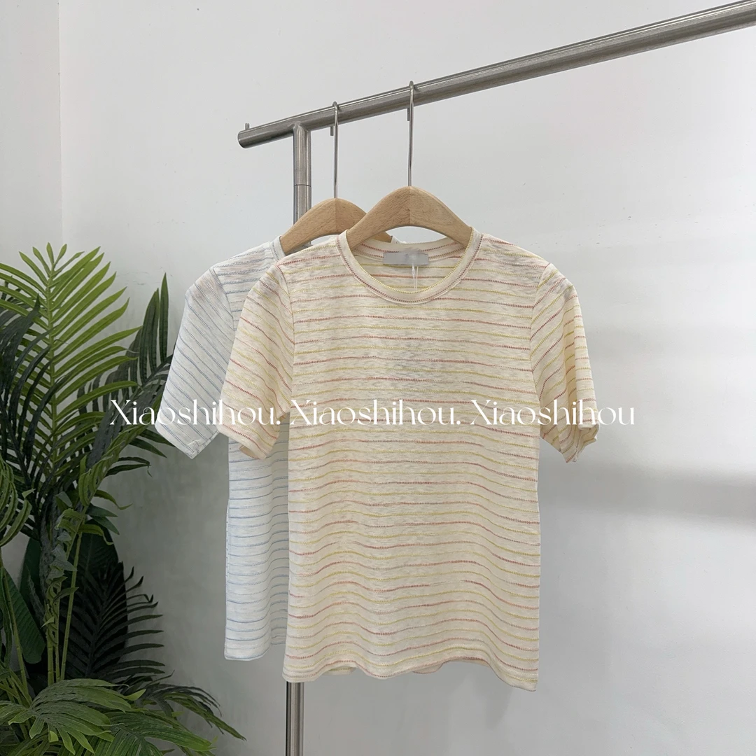 小时候女装店夏季条纹休闲T恤8040