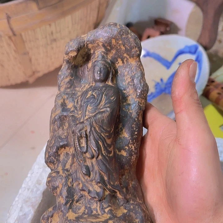 香榧木小*子摆件160